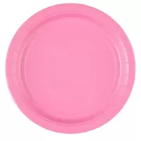 Papírové talíře světle růžové 23 cm - 8 ks