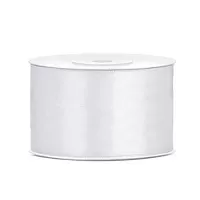 Saténová stuha bílá 38 mm x 25 m