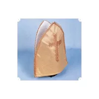 Mikulášská čepice zlatá otevřená