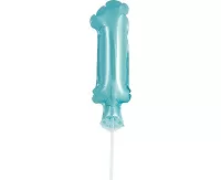 ČÍSLICE NA DORT nafukovací - 1 modrá, 13cm