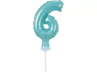 ČÍSLICE NA DORT nafukovací - 6 modrá, 13cm