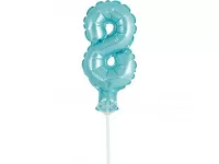 ČÍSLICE NA DORT nafukovací - 8 modrá, 13cm