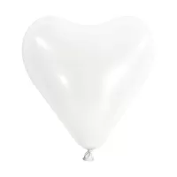 Dekorační latexový balonek srdce bílé 30 cm