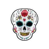 Papírové party talíře Dia de los Muertos 19 x 23 cm