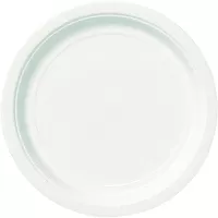 Papírové talíře bílé 18 cm - 8 ks
