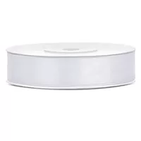 Saténová stuha bílá 12 mm x 25 m