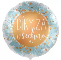 Fóliový balónek Díky za všechno CZ 43 cm