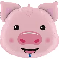 Fóliový balónek - hlava prasátka 76 cm