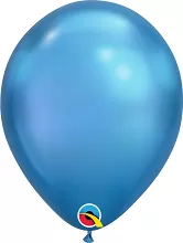 Balónek Qualatex CHROME 18cm - modrý 100ks