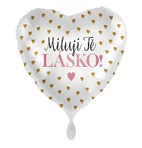 Foliový balónek Srdce Miluji Tě Lásko! 43 cm