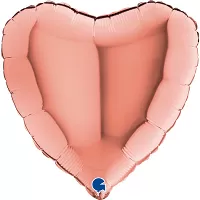Fóliový balónek Srdce rosegold 46cm