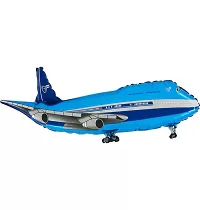 Fóliový balónek MINI Letadlo Modré 35cm