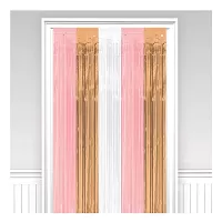 Party závěs rose gold - pruhy 90 x 250 cm