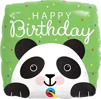 Fóliový balónek čtverec - Panda 46cm