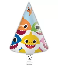 Party papírové čepičky Baby Shark 6 ks