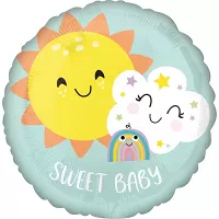 Fóliový balónek Kruh - Sweet Baby 43cm