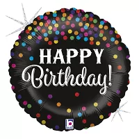 Fóliový balónek Konfetový HB kruh 46cm