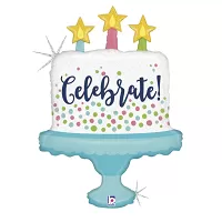 Fóliový balónek Dort lesklý Celebrate! 84cm