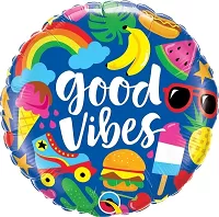 Fóliový balónek Kruh - GOOD VIBES 45cm