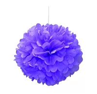 Dekorační závěsný pom pom fialový, 40cm