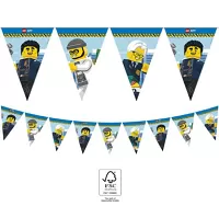 EKO Vlaječková girlanda - Lego City (9 vlajek)