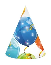 Čepičky papírové Balónky 6ks