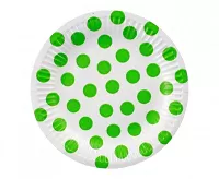 EKO Talířky papírové ,,puntík" světle zelené 18cm, 6ks