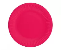 EKO Talířky papírové růžové 18cm, 6ks
