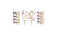 Set svíček Glitz - rosegold Happy birthday 13ks