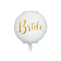 Fóliový balónek “Bride” BÍLO-ZLATÝ, 45 cm