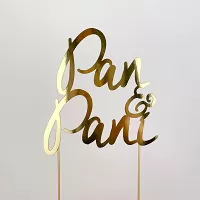 Zápich do svatebního dortu - zlatý Pan Paní