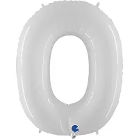 Fóliová číslice bílá lesklá 0 - 102 cm