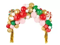 Dekorační balonková girlanda Vánoční Candies 74 ks - 170x155 cm