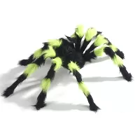 Halloweenská dekorace - pavouk velký černo-zelený - 75 cm