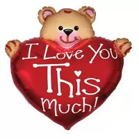 Foliový balonek Medvídek se srdíčkem I love You So Much 95 cm