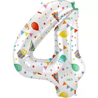 Foliová číslice - Party Joy 4 - 86 cm