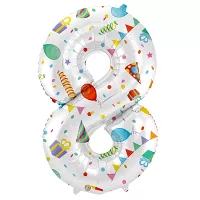 Foliová číslice - Party Joy 8 - 86 cm