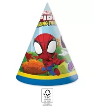 EKO Čepičky papírové - Spidey (Marvel), 6ks