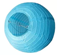 Lampion kulatý 30 cm modrý