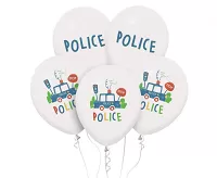 Latexové balónky policejní 30 cm - 5 ks