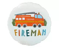 Fóliový balónek kulatý - Hasiči - Fireman 46 cm