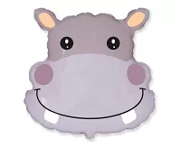 Fóliový balónek hlava - Hroch 61 cm