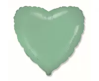 Foliový balonek srdce macaron mint 45 cm - Nebalený