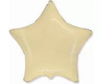 Foliový balonek hvězda vanilková 45 cm - Nebalený