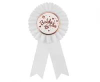 Odznak bílý - Bride to Be 8 x 16 cm