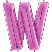 Písmeno růžové W (66cm,26")