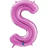 Písmeno růžové S (66cm,26")