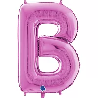 Písmeno růžové B (66cm,26")