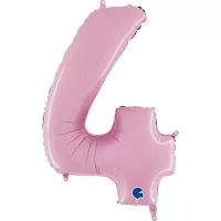 Číslice 4 pastelová růžová (66cm,26")