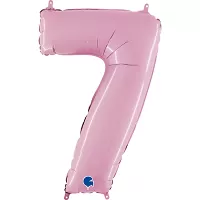 Číslice 7 pastelová růžová (66cm,26")